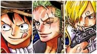 Luffy, Zoro, and Sanji in the One Piece manga (Image via Shueisha)